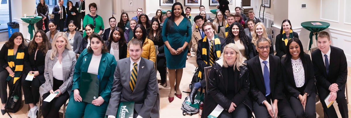 large group of students in chairs