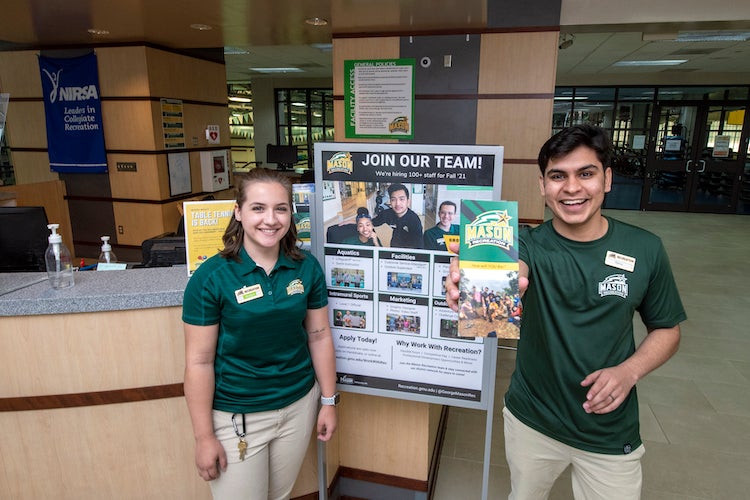 students working at the RAC