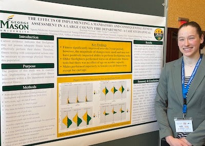 Kayleigh Newman with her poster