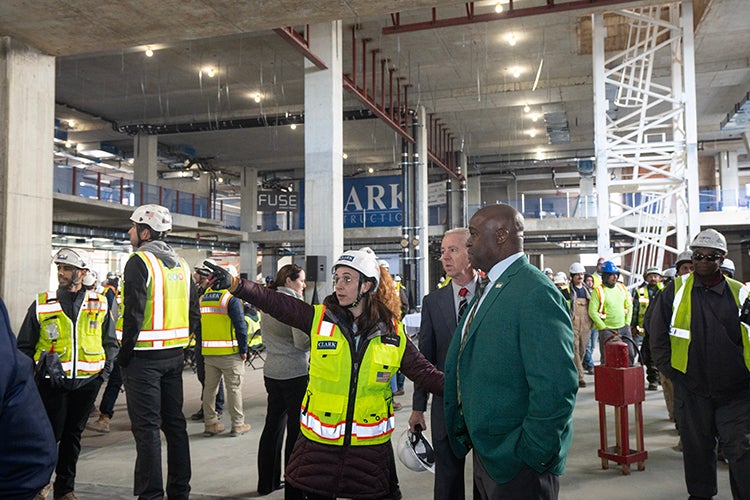 Gregory Washington gets a tour of Fuse at Mason Square