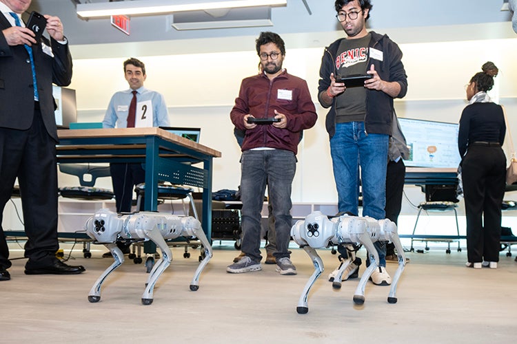 Robot dog demonstration.