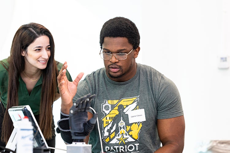 Demonstration of prosthetic hand