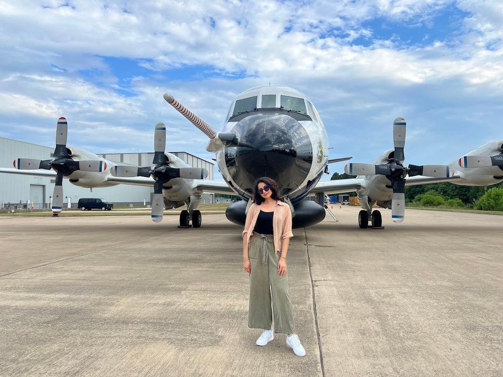 Grad student Sachita Pandey at the Air and Space Museum
