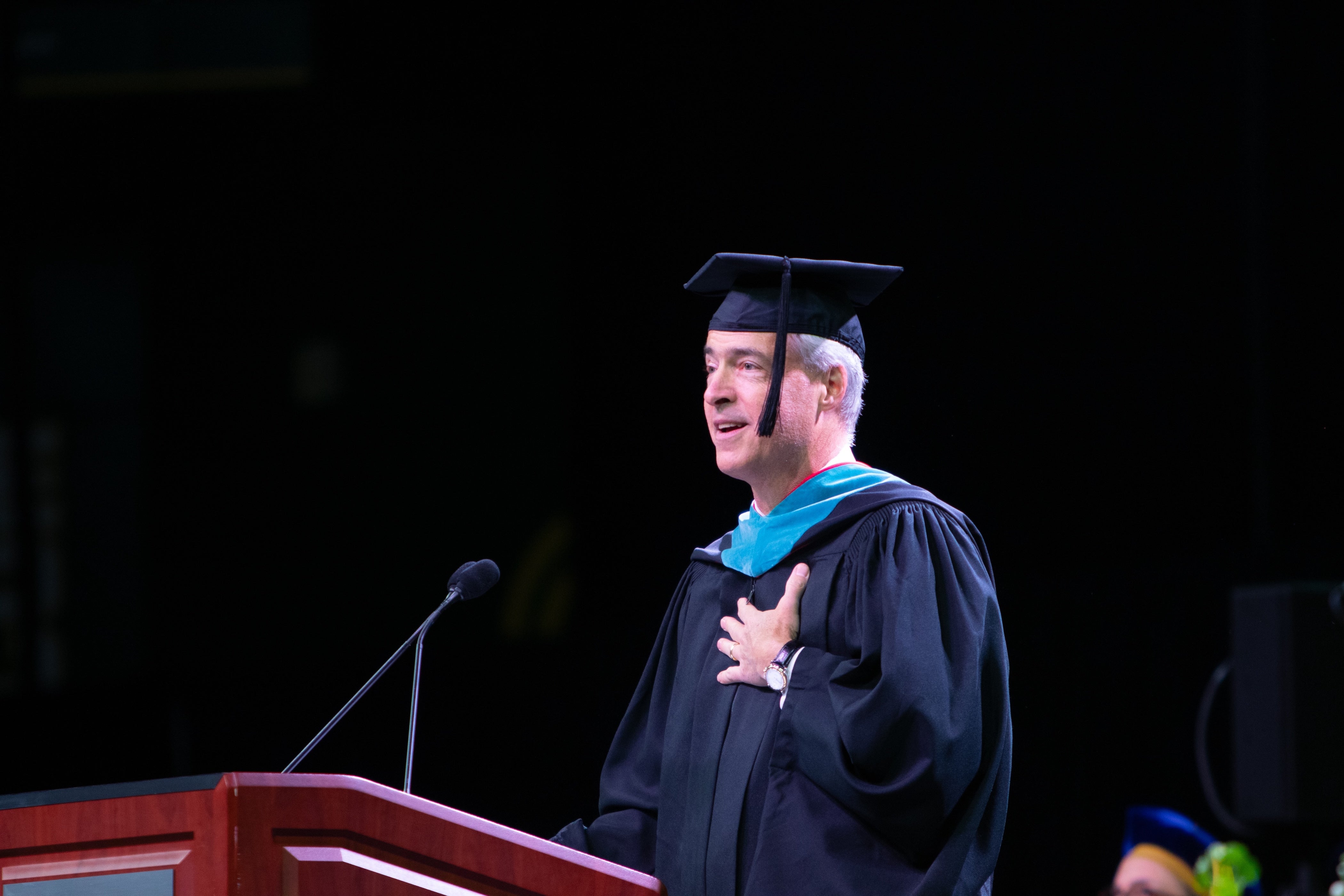Bruce Caswell, president and CEO of Maximus. Photo by Hannah Patterson/Costello College of Business.
