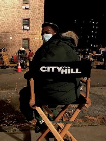 White on set