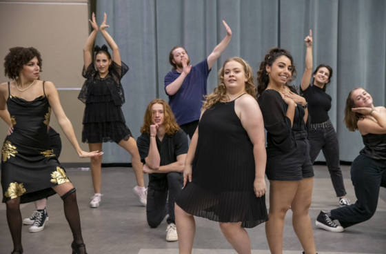 The cast of the upcoming production of Head Over Heels strikes a pose during a showcase at ARTS! By George on September 25. Photo by Cable Risdon Photography.