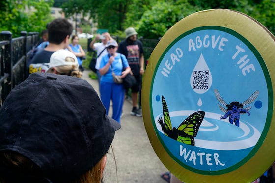Participants during the Head Above the Water walk in D.C. Photo by Shayla Brown.