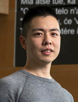 male student in Horizon Hall