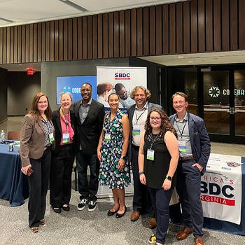 SBDC team members from the IBD and Charlottesville office at the Global Launchpad conference