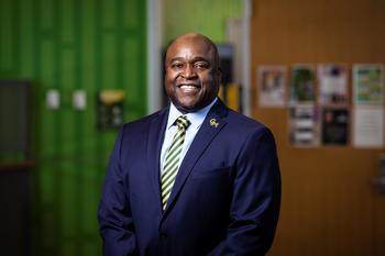 Portrait of George Mason President Gregory Washington