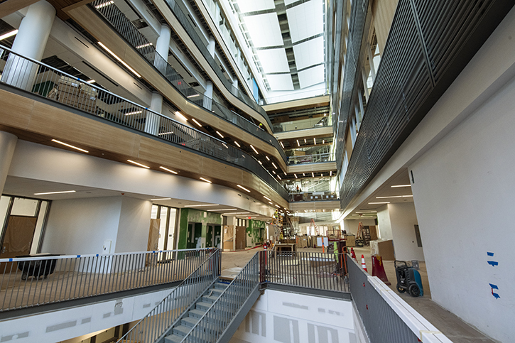 Horizon Hall, the centerpiece of the Core Campus Project on George Mason University's Fairfax Campus, will open on Jan. 25.