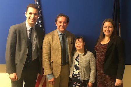 Charlotte with colleagues