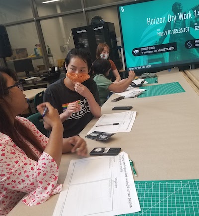 student work together in the MIX