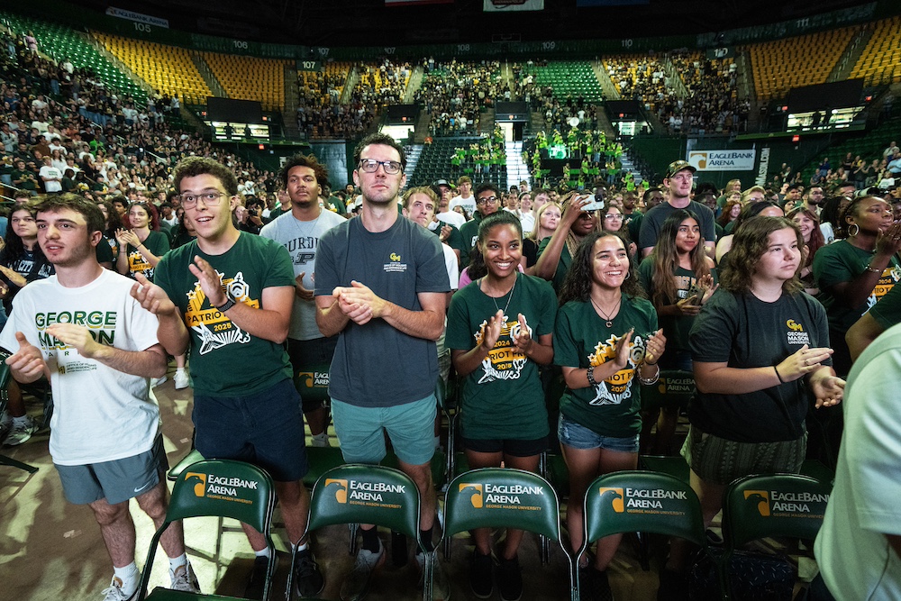 Students in audience at New Student Convocation
