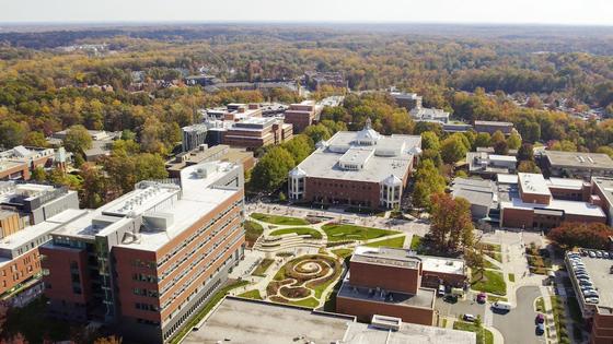 aerial of the Fairfax Campus