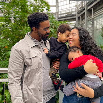 Charles, Setarra, and their children. Photo provided.